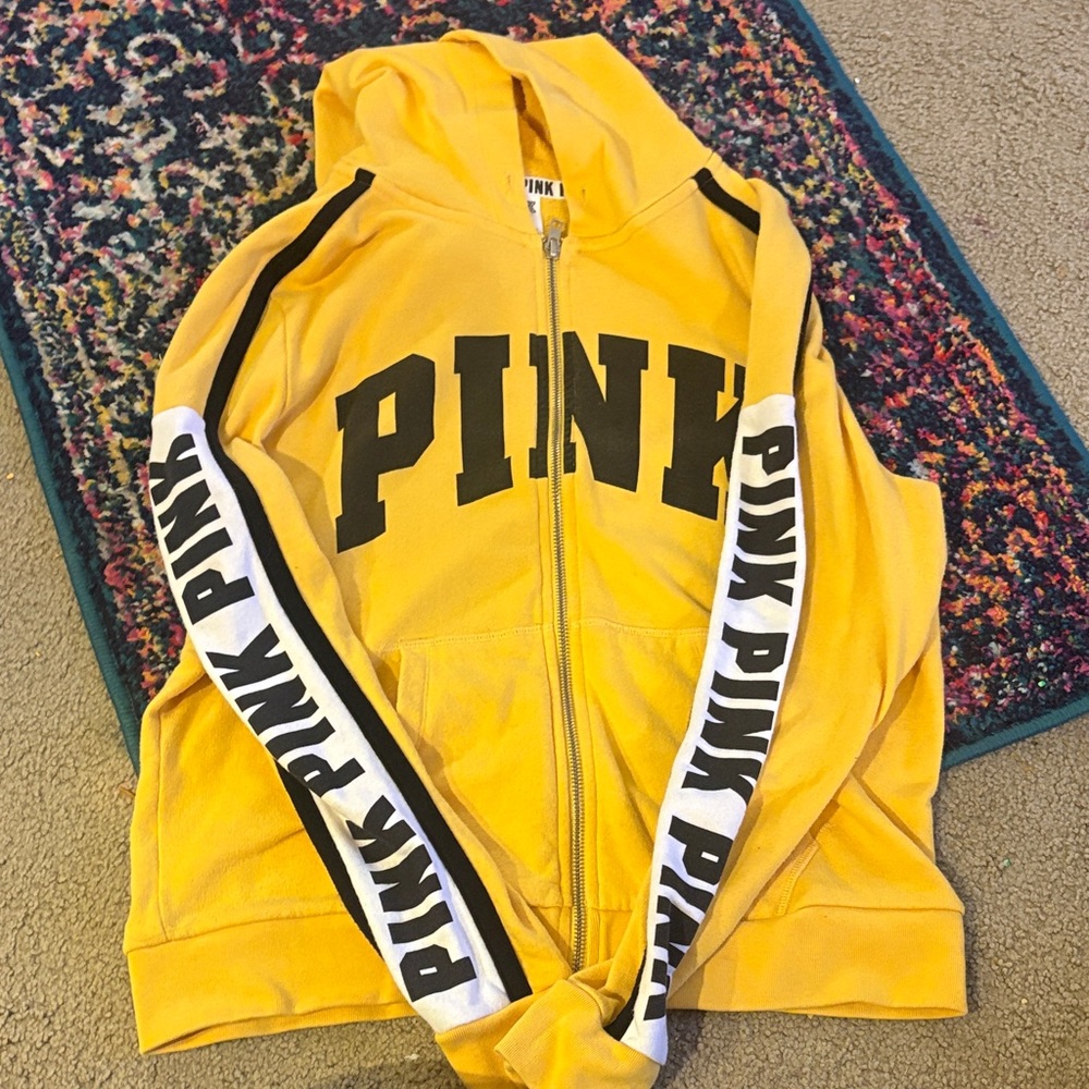 PINK Victoria's Secret Yellow  Hoodie